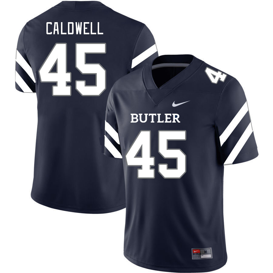 Men-Youth #45 Griffin Caldwell Butler Bulldogs College Football Jerseys Stitched Sale-Navy